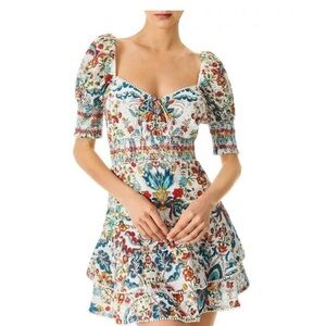 Alice + Olivia Cream Mini Sundress